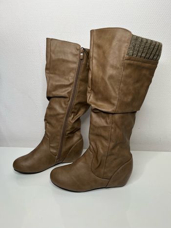 Bottes marrons/taupe pointure 37