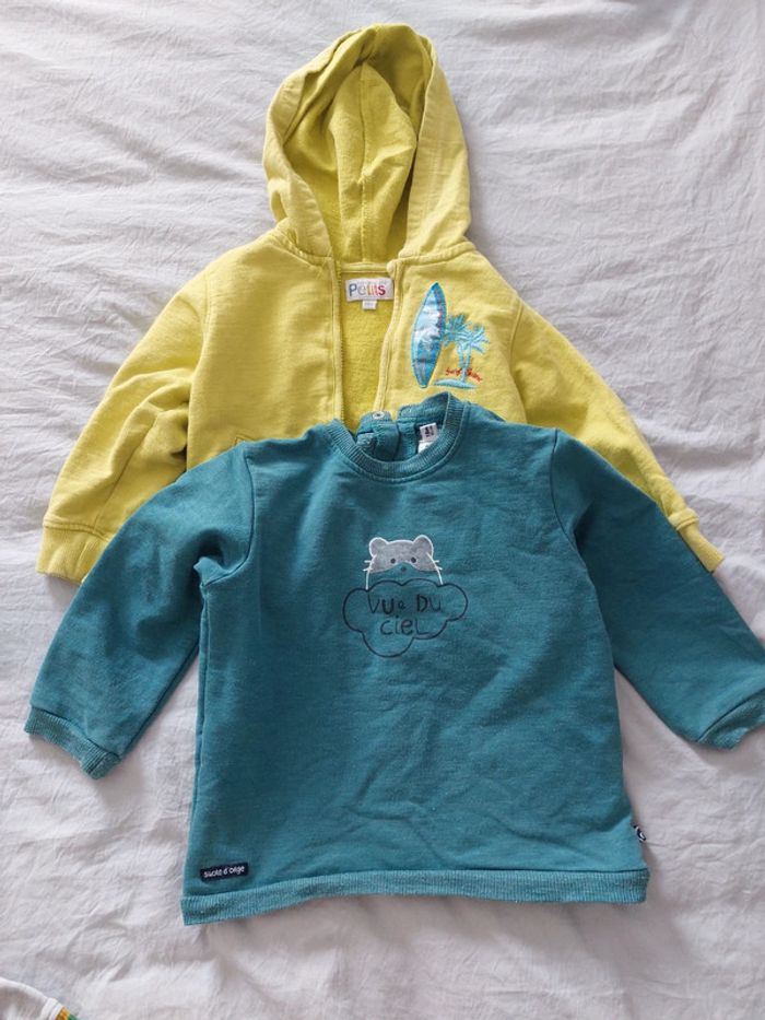 Lot 2 sweat/gilet 18 mois (sucre d'orge et la compagnie des petits )