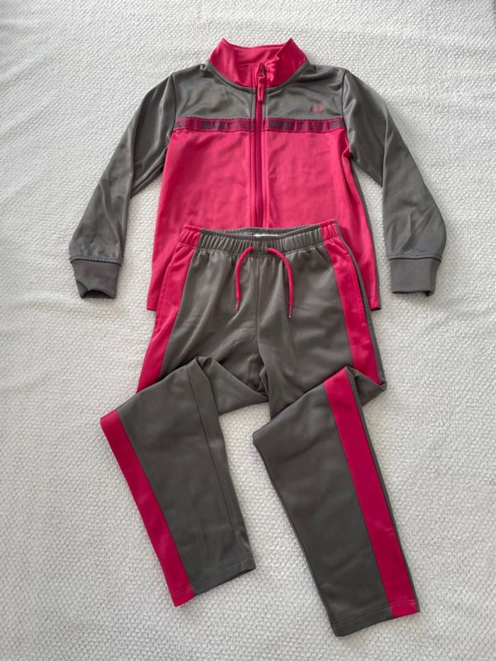 Ensemble de survêtement gris et rose fille Tex 5-6 ans