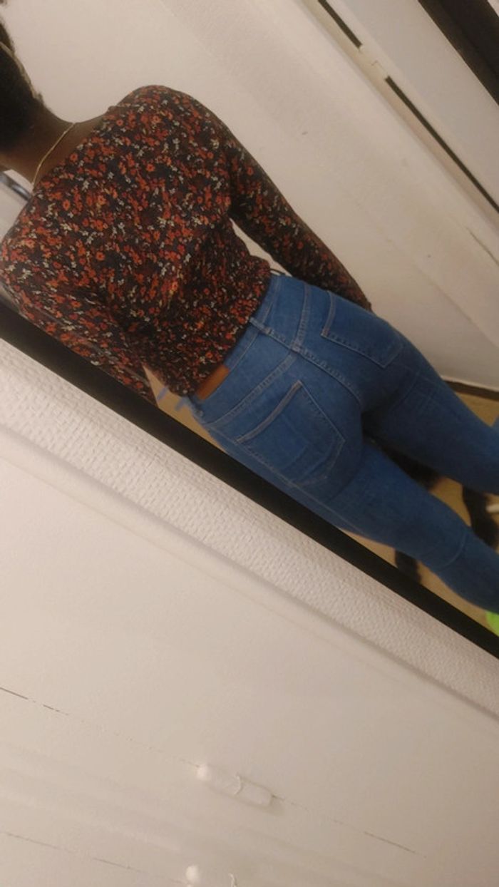 Pantalon taille haute bicolore - photo numéro 3