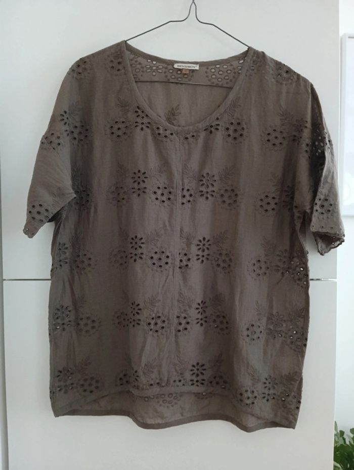 Blouse légère broderie anglaise Bensimon - photo numéro 4
