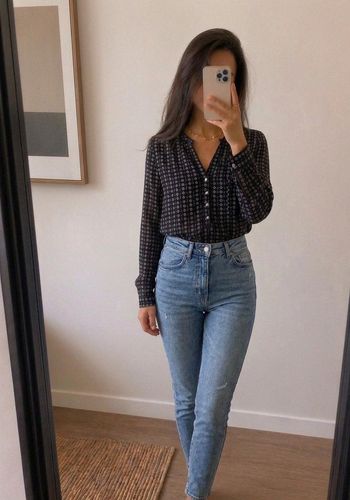 Blouse fluide Pimkie noire