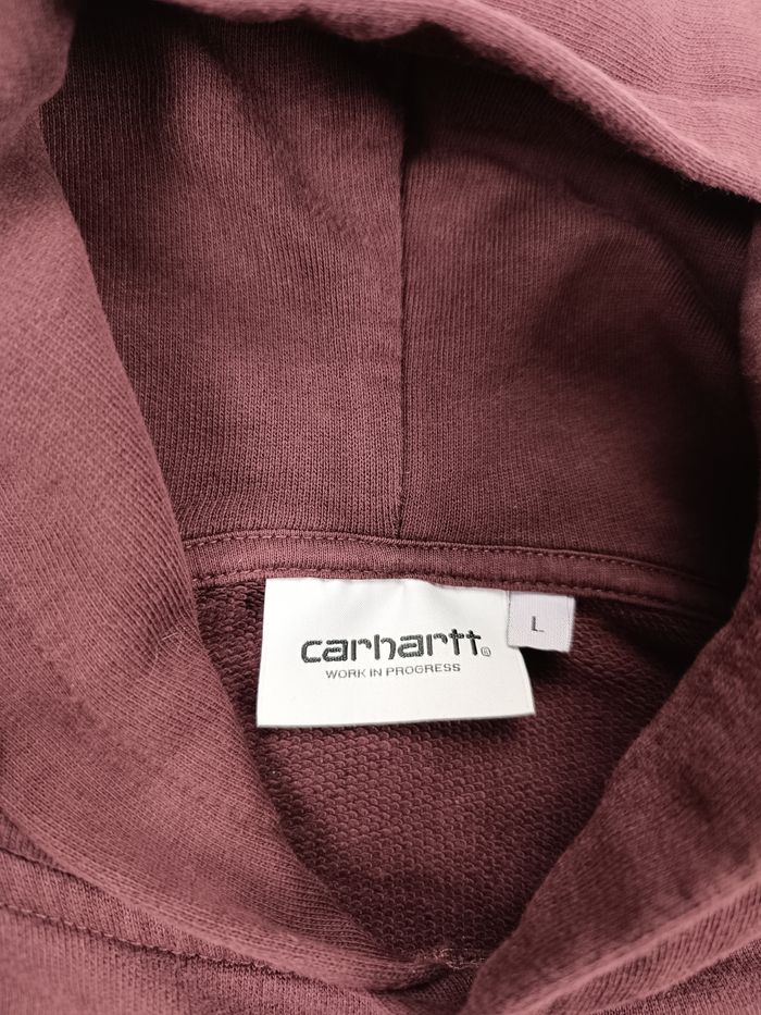 Sweat à capuche Bordeaux Carhartt Logo brodé  -  Taille L   - Très bon état - photo numéro 3