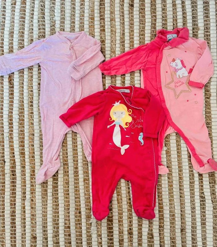 Lot 3 pyjamas 1 pièce
