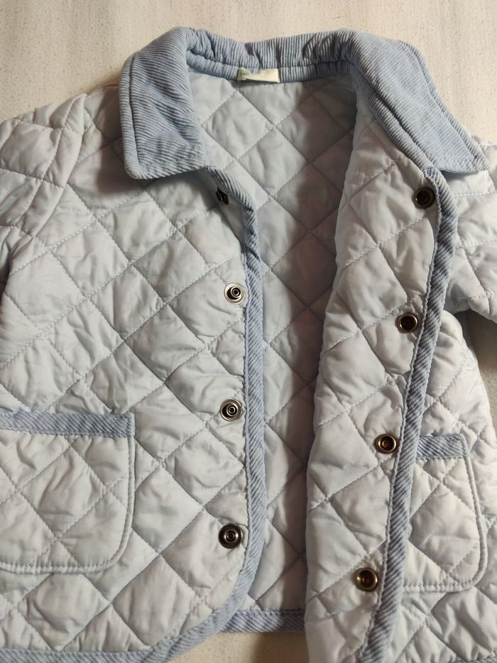 Veste matelassée bleue claire Benetton Baby - photo numéro 4
