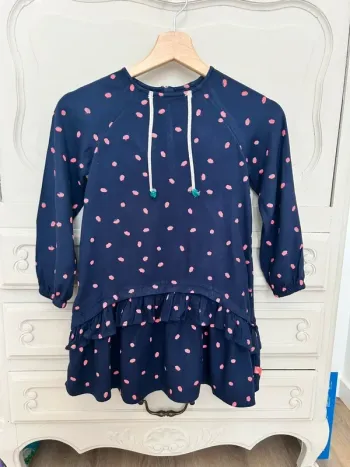 Très belle robe bleu foncé à motif Billieblush taille 8 ans