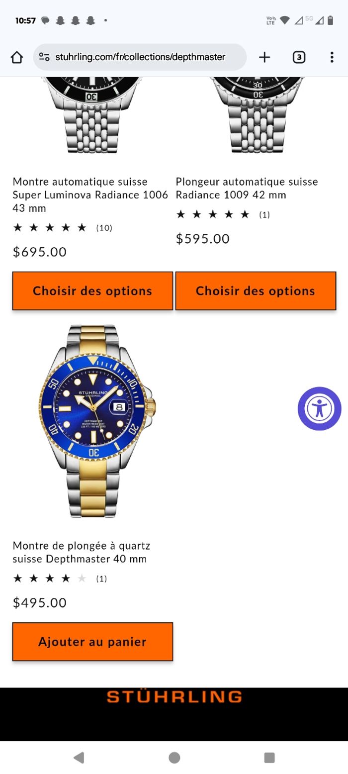 Magnifique montre suisse quartz stuhrling - photo numéro 9