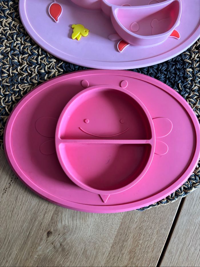 2 assiettes bébé silicone - photo numéro 3