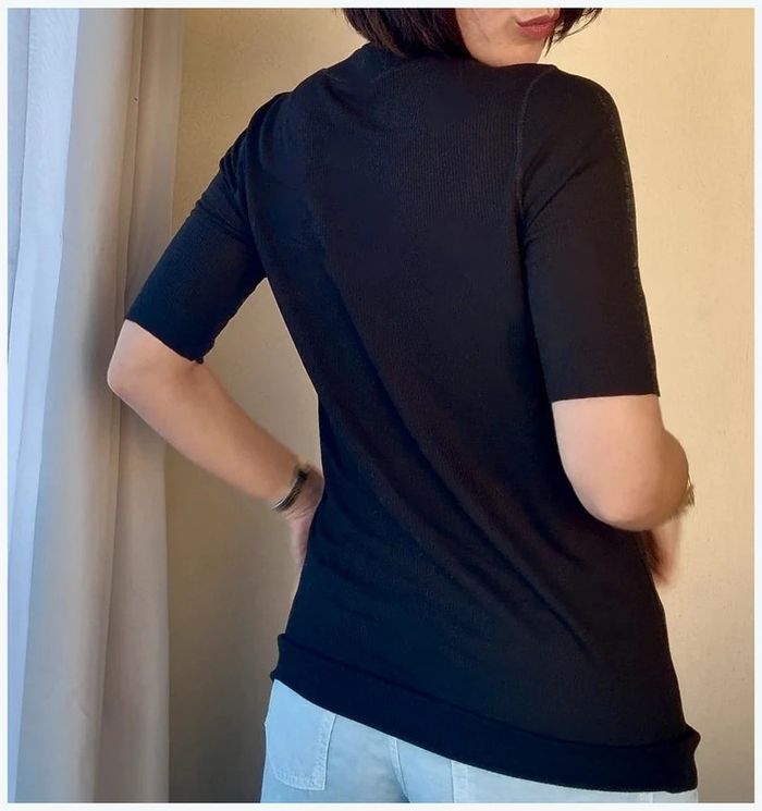 Haut Zara noir et bronze taille S très bon état - photo numéro 3