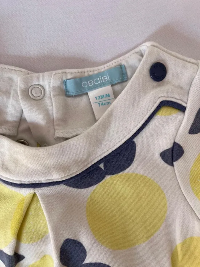Lot de 2 robes bébé fille - 12 mois - Obaïbi - photo numéro 3