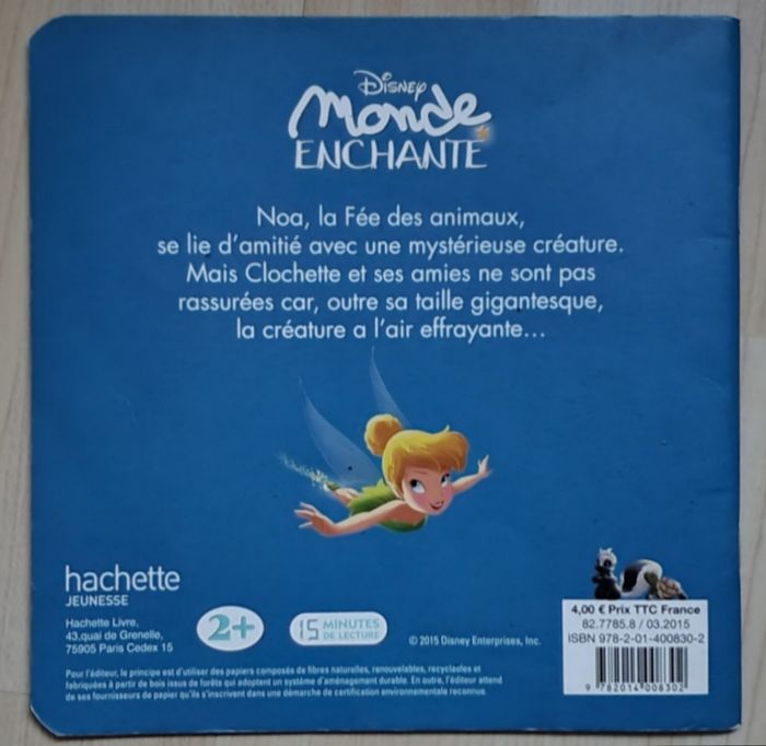 Livre pour enfants "La Fée Clochette et la Créature Légendaire" (Dès 3 ans) / Disney Hachette - photo numéro 2