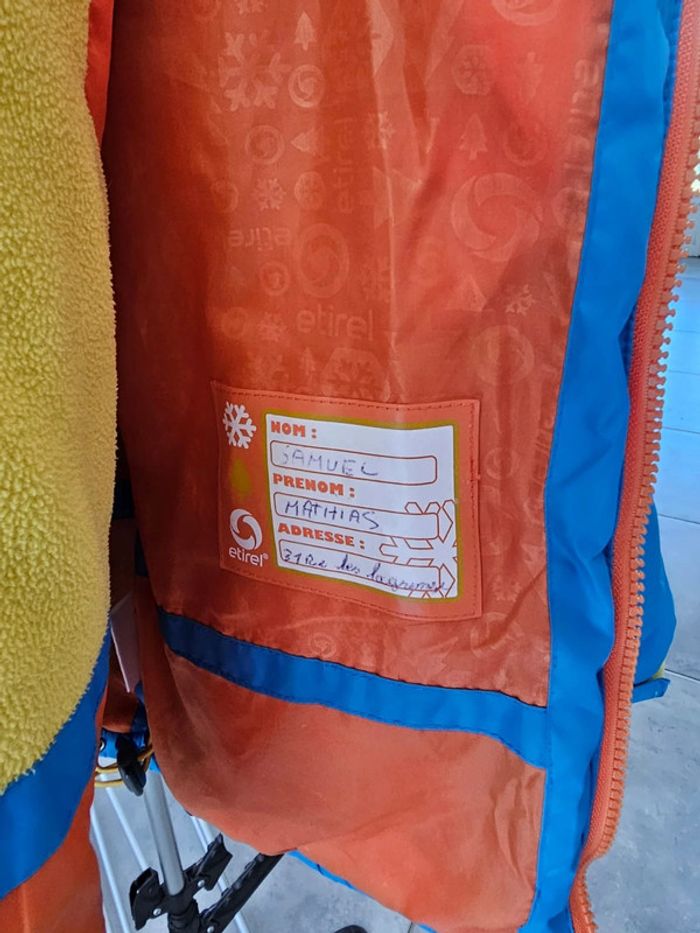Veste /manteau ski bleu /jaune garçon 10ans/elite aquabade - photo numéro 8