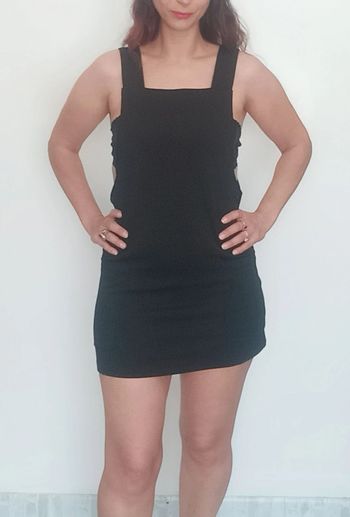 Robe courte salopette noire taille 36/38