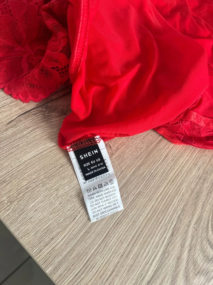 Superbe body sexy shein rouge taille L neuf - photo numéro 7