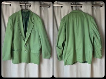 Veste de costume homme verte excellent état comme neuve taille 56 