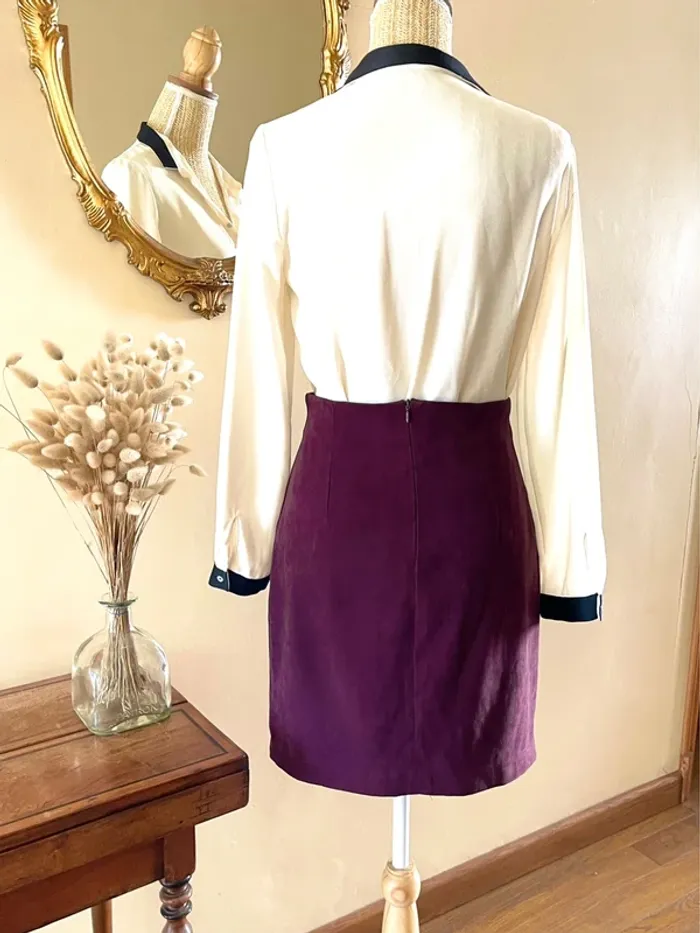 Sublime Jupe Vintage Kiabi - Bordeaux/Aubergine - Touché Pêche - photo numéro 7