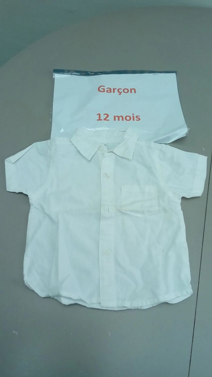 Chemise blanche manches courtes