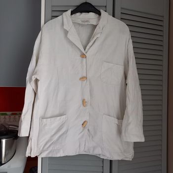 Veste ou chemise blanche coton et lin