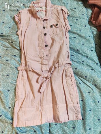 Robe vinyl fraise denim 6 ans