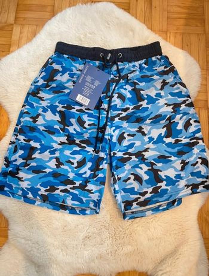 Short de bain bleu camouflage taille M Amytis