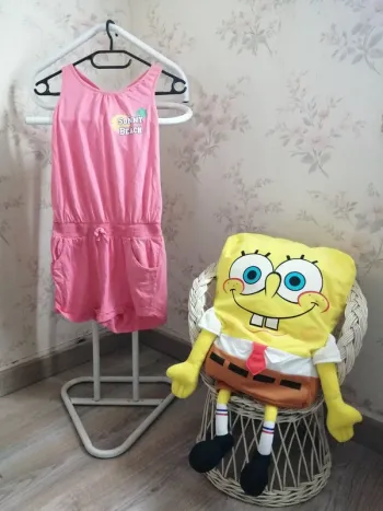 Combishort rose sans manches avec poches / eilook / (12ans)