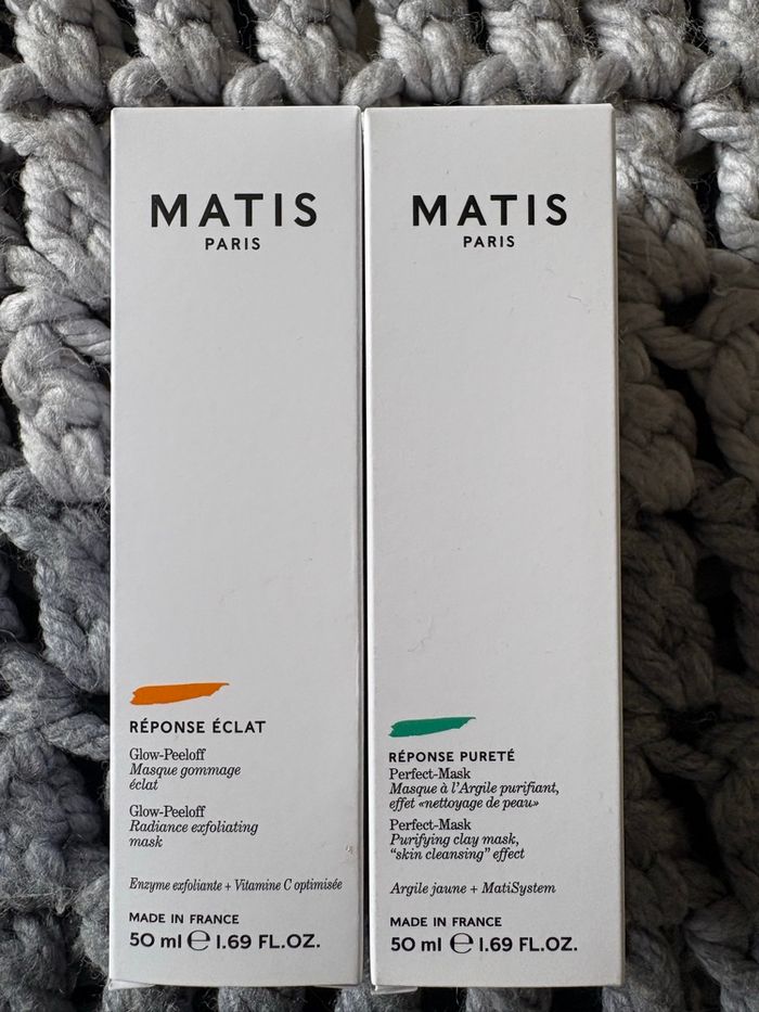 Lot de 2 masques Matis neufs avec emballage