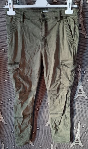 Pantalon kaki style cargo taille 40