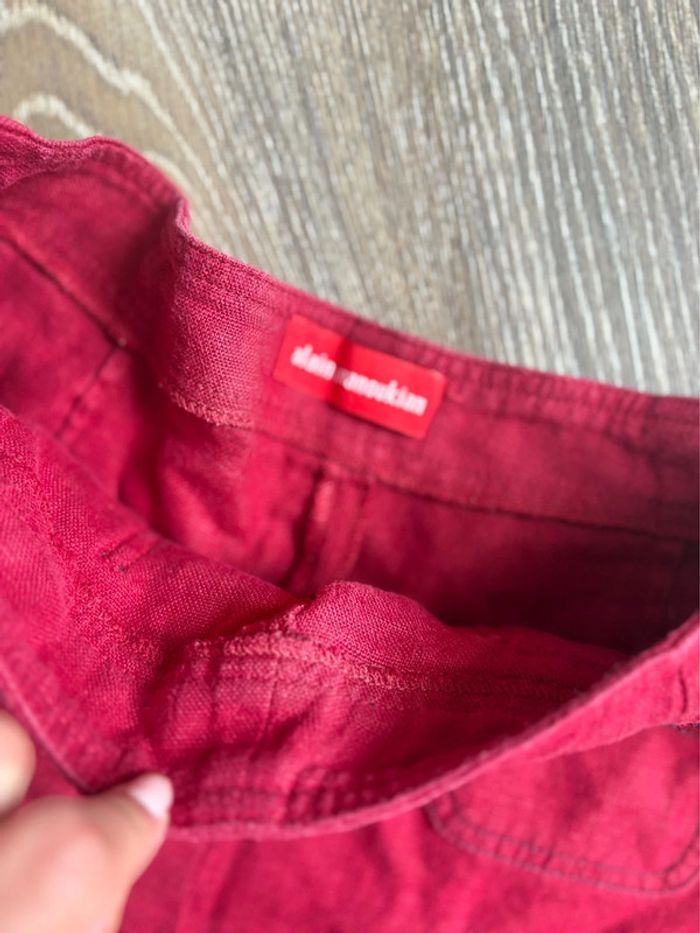 Short en lin Alain Manoukian - 100% lin - bordeaux - taille 40/L - photo numéro 3