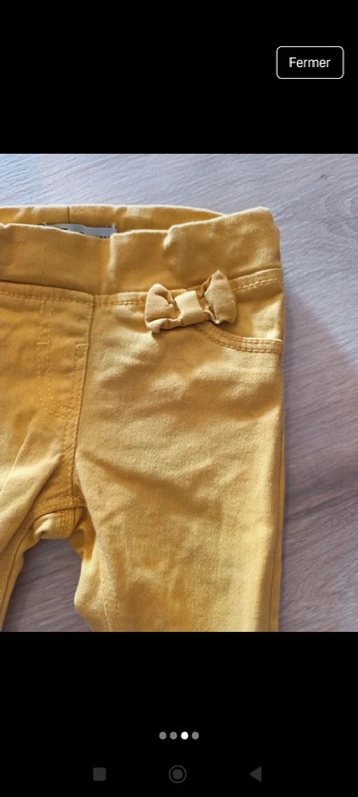 Jegging gémo 6 mois jaune - photo numéro 3