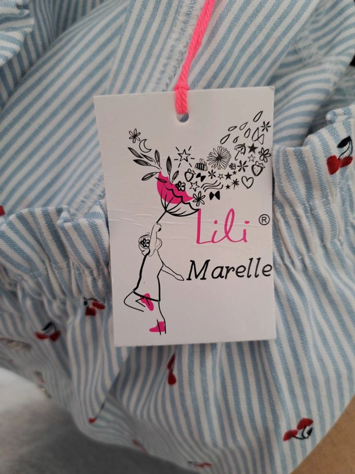 Jupe rayé blanc et bleu Lili Marelle - photo numéro 7