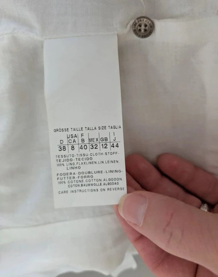 Robe d'été en lin avec dentelle - I Blues Club - taille 40 - photo numéro 6