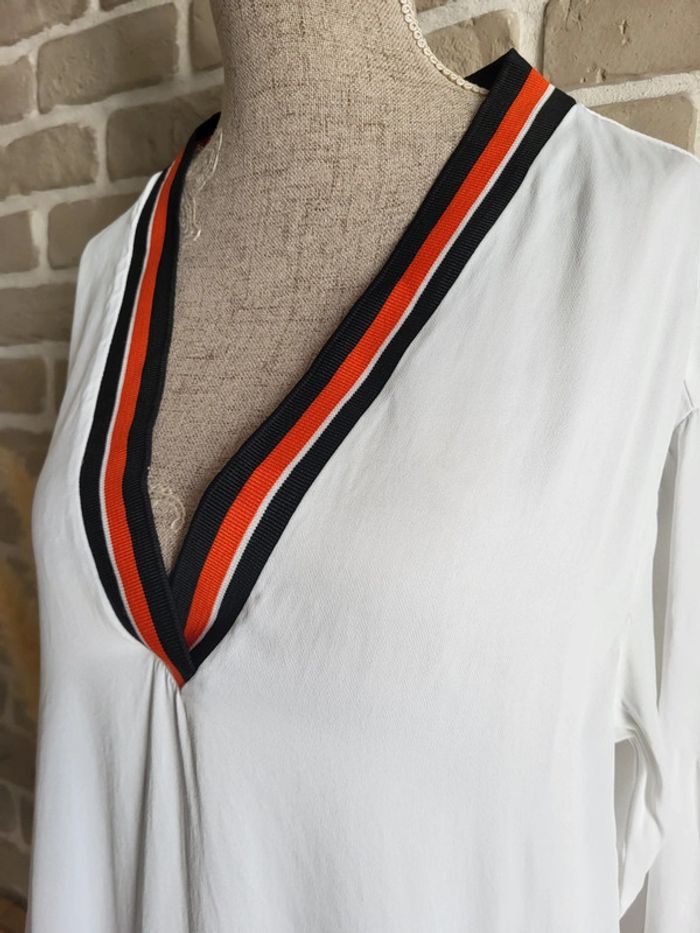 Blouse fluide blanche Zara - sportswear vintage - photo numéro 4