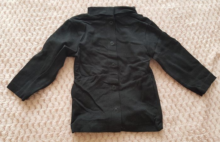 Tee shirt col roulé noir 3 mois - photo numéro 2