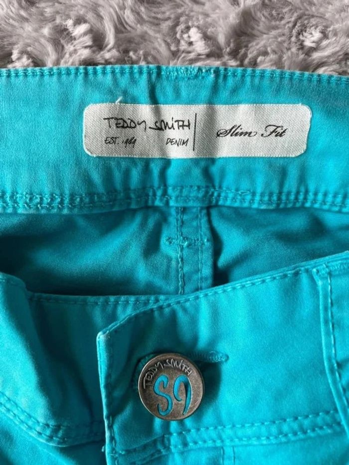 Magnifique pantalon bleu Teddy Smith 12 ans - photo numéro 3