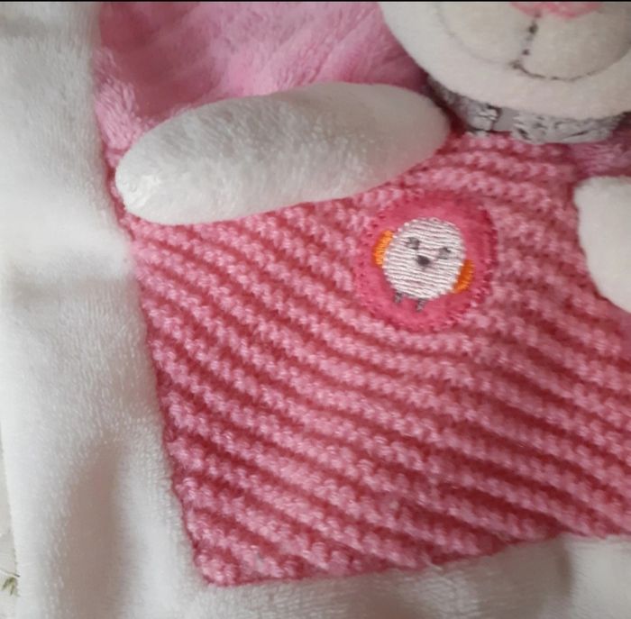 Nicotoy: Doudou-mouchoir Lapinou multi-textiles - photo numéro 5