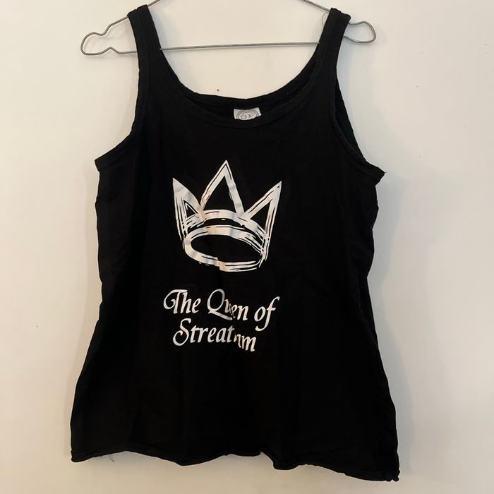 T-shirt à bretelles avec imprimé sur le dessus