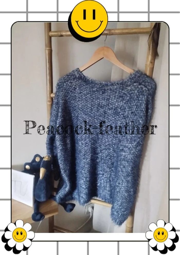 Pull pilou bleu TU large - photo numéro 6