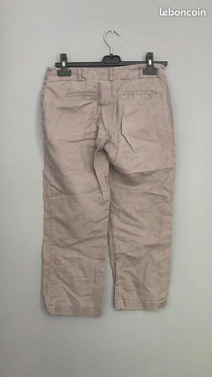 Pantacourt Camaieu en lin et coton T36 - photo numéro 3