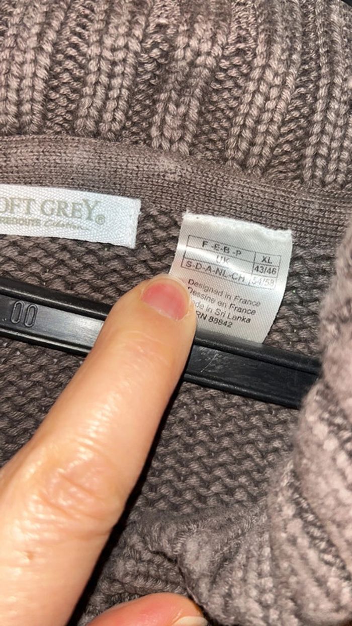 Pull d'hiver Soft Grey (gris), XL - photo numéro 2