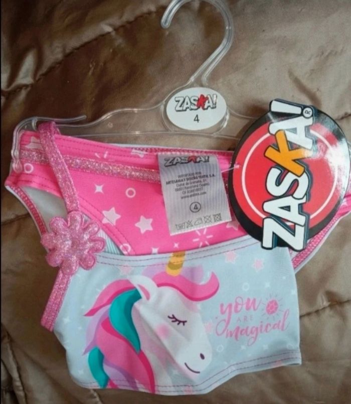 Maillot de bain zaska licorne taille 4 ans