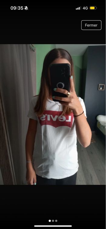 t-shirt manches courtes levis femme