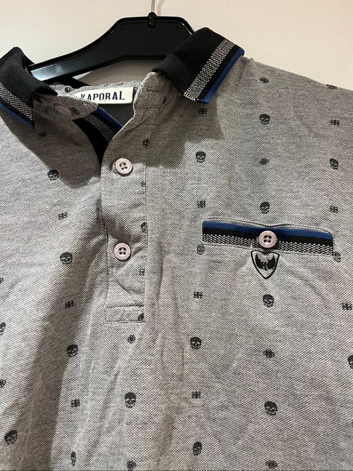 Polo Kaporal gris tête de mort - photo numéro 2