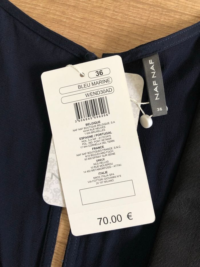 Combishort bleu marine et noir neuf Naf Naf taille 36 (valeur 70€) - photo numéro 9