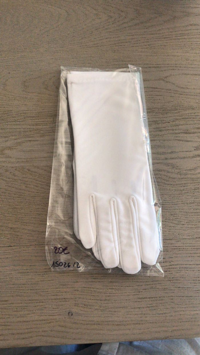 Gants mariée blanc mat