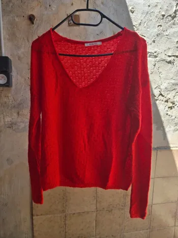 Pull rouge Camaïeu