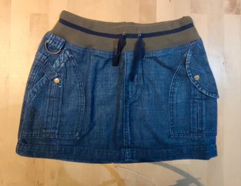 Jupe jean avec ceinture kaki