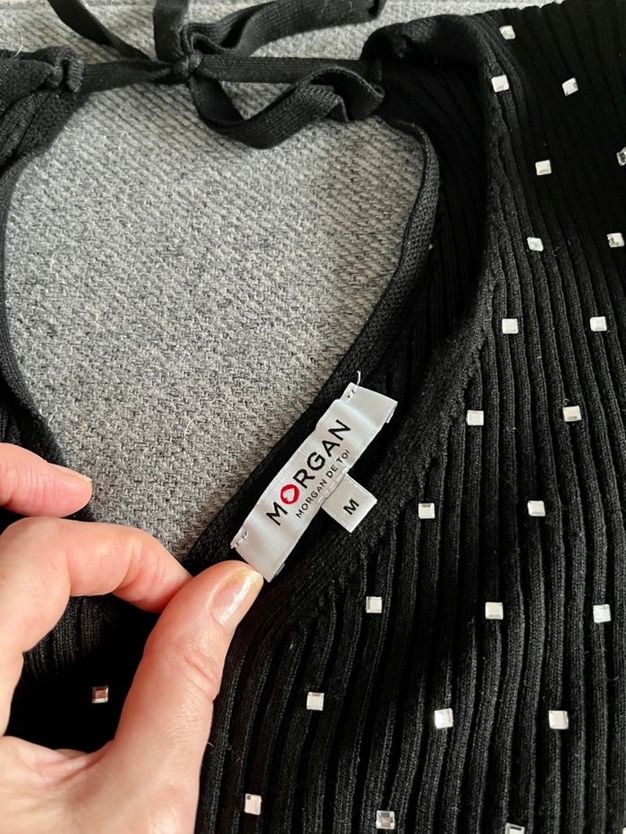 Pull col V strass - photo numéro 2