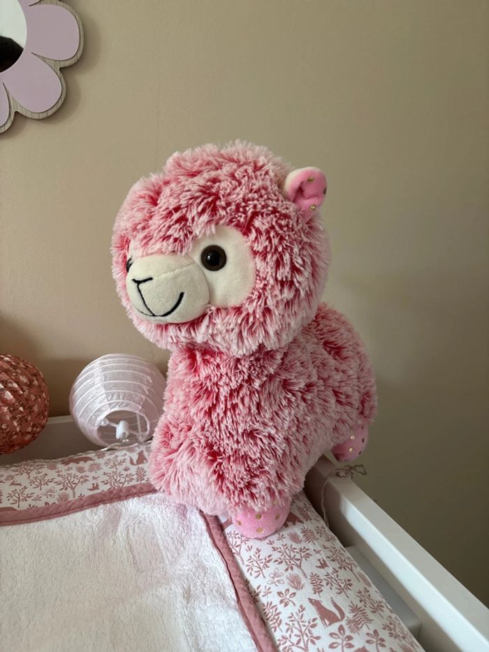 Peluche lama rose Choux Bidou - photo numéro 2