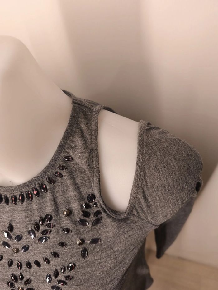 Pull Hollister Femme Taille S Gris - photo numéro 2