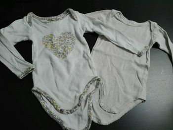 Bodys bébé fille 12 mois manches longues petit bateau beige Blanc liberty